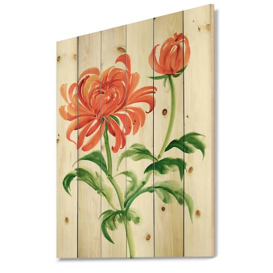 Designart - Vintage Chrysanthemum Flower